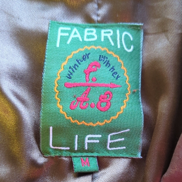 Fabric Life Leather Jacket Chestnut Brown Size S/M - Picture 3 of 15